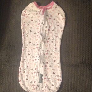 SwaddleMe Pink and White Baby Bodysuit